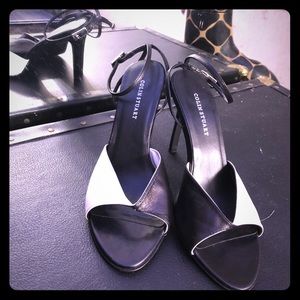 🌘🌑🌒BLACK&WHITE COLIN STUART STILETTOS